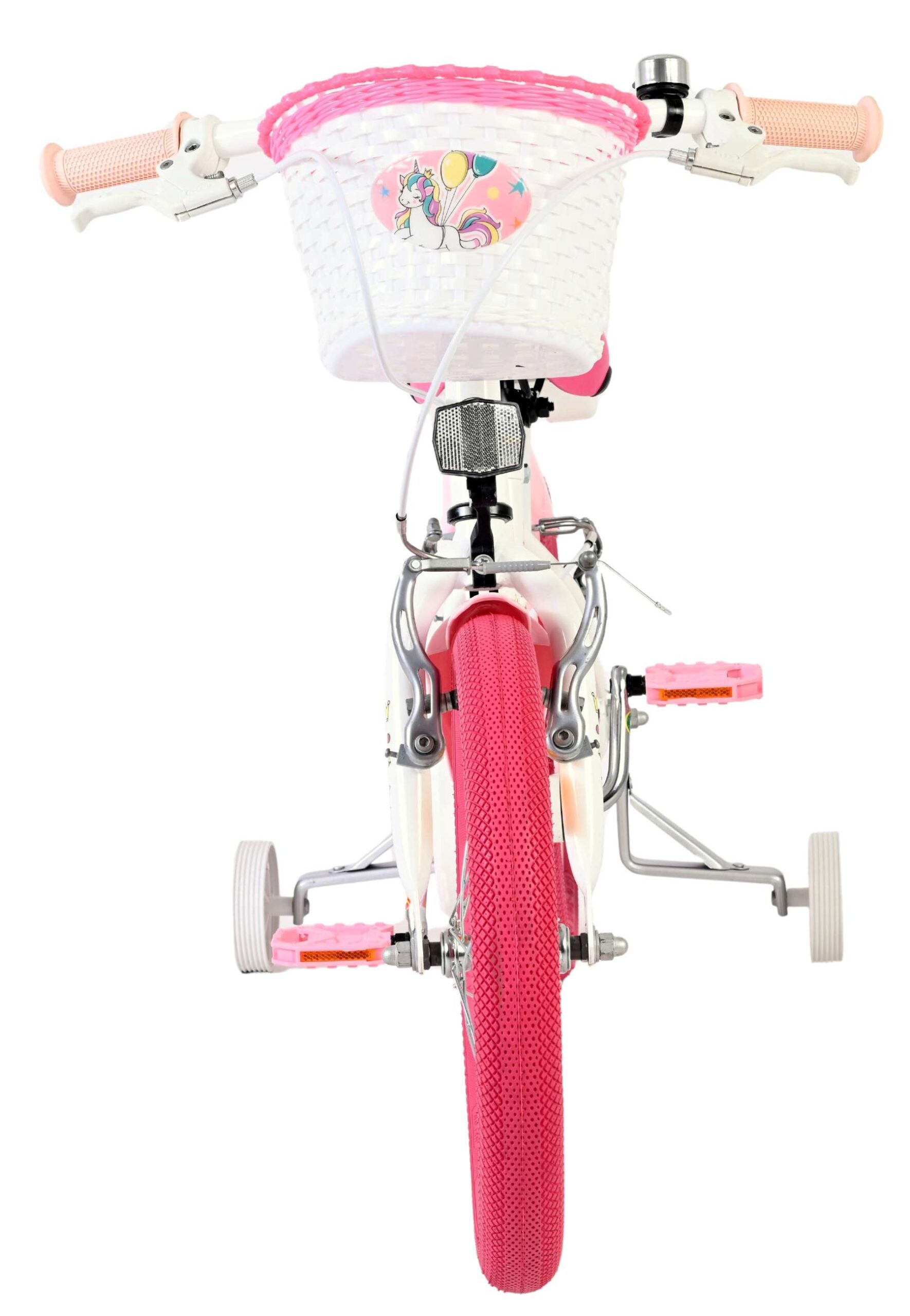 Volare Unicorn Kinderfiets - Meisjes - 16 inch - Wit - Twee Handremmen - Afbeelding 6